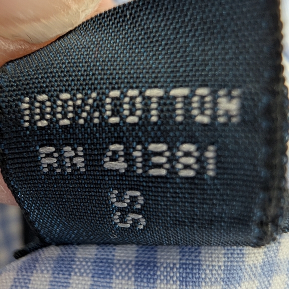 Vintage Ralph Lauren Gingham Shirt 16L Large Tall Blue Pink Pony Old Money - Picture 7 of 7